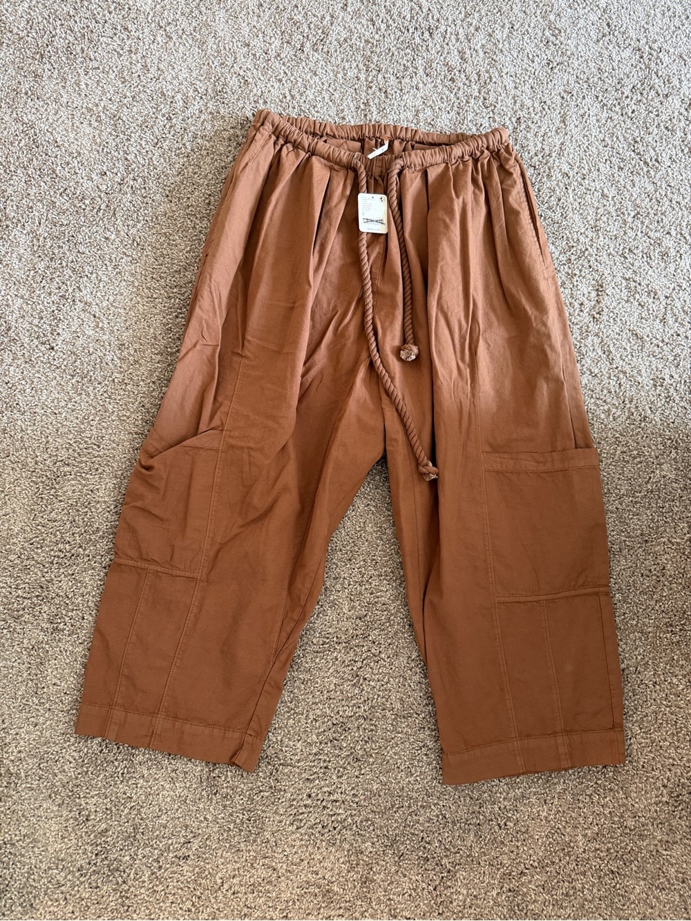 Free People Kahlani Harem Pants - Rust Brown